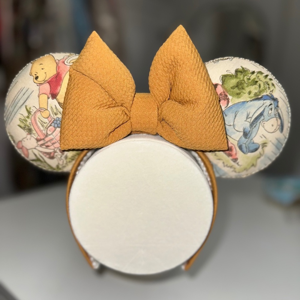 Custom Made Vintage Winnie the Pooh Minnie Ears Headband Pooh Bear Disney Ears